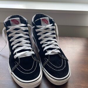 Vans Black and White High-Top Sneakers